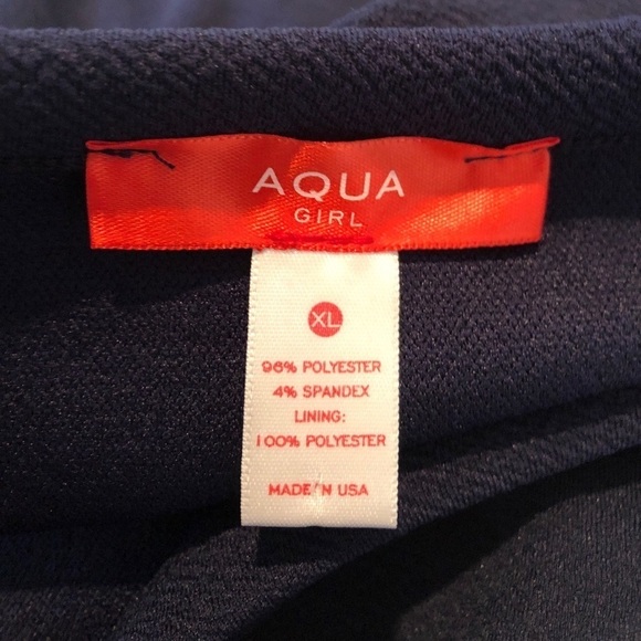 Aqua brand girls Navy & white spaghetti strap skater a- line dress girl’s XL - Picture 6 of 7